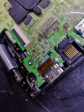 Electronic connector protected by clear plastic film. Stock Photos