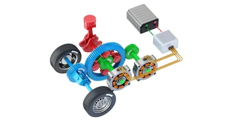 Electronic continuously variable transmission (E-CVT) animation 動画素材 342153328