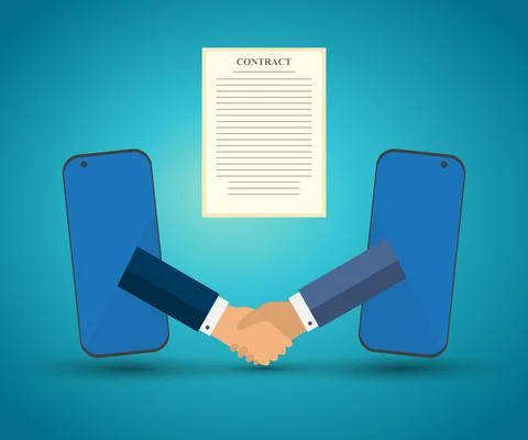 Electronic contract Stock Illustration