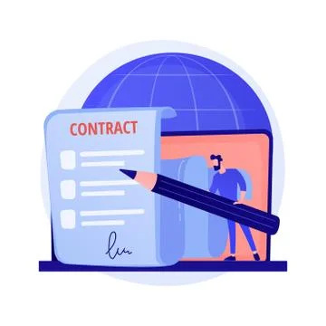 Electronic contract vector concept metaphor Stock Illustration