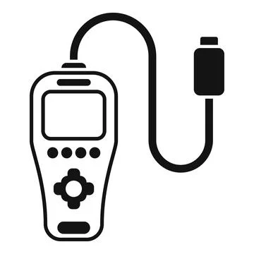 Electronic control panel with buttons and wire connecting icon vector Stock Illustration