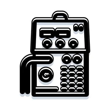 Electronic control panel operating industrial technology system Stock-Illustration