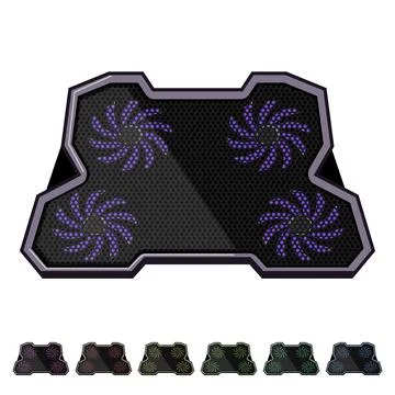 Electronic cooling pad cartoon vector graphic Illustrazione stock