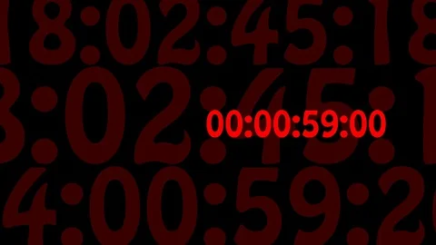 Electronic countdown - 1 minute - 4k definition Video stock 82085266