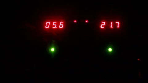 Electronic counter color red Video stock 53286633