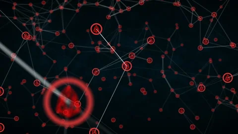 Electronic currency eos, abstract virtual communications of computers Stock Footage 95564952