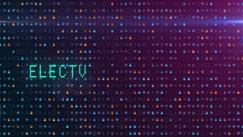 Electronic currency text animated on a digital background Stock Footage 101969192