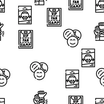 Electronic Dance Music Vector Seamless Pattern 스톡 일러스트