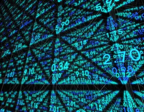 Electronic data array, network data storage and transmission Stock Illustration