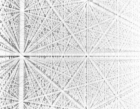 Electronic data array, network data storage and transmission Illustrazione stock