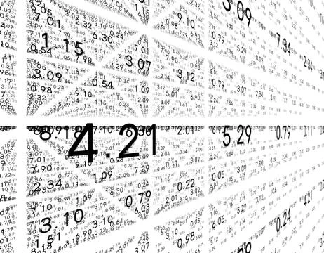 Electronic data array, network data storage and transmission Illustrazione stock