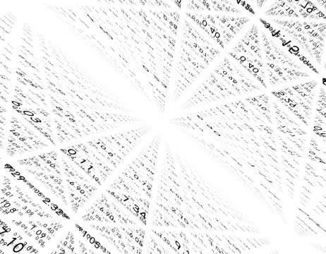 Electronic data array, network data storage and transmission Illustrazione stock