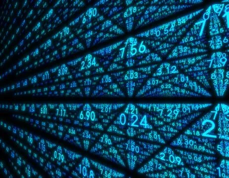 Electronic data array, network data storage and transmission Illustrazione stock