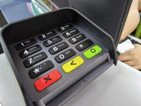 Electronic Data Capture (EDC) or Point of Sale (POS) 스톡 사진