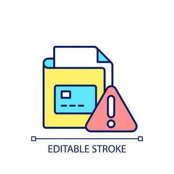 Electronic data issue RGB color icon 库存插图