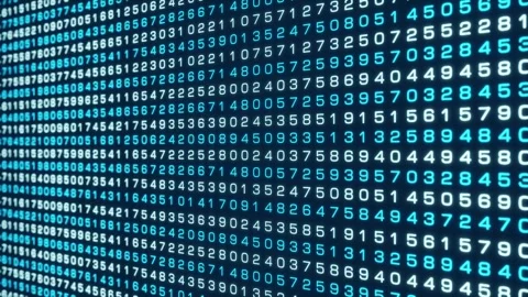 Electronic data processing, digital data series on the screen, machine code. Video stock 314735045