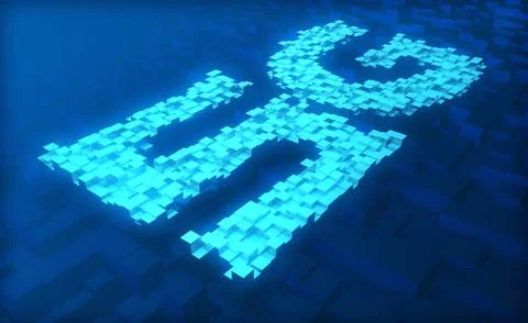 Electronic data technology, 5G, information composition and interaction イラスト素材