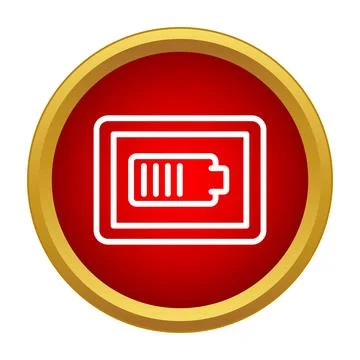 Electronic device battery charging level indicator icon Illustrazione stock