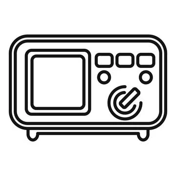 Electronic device with buttons and big switch is being turned on Stock Illustration