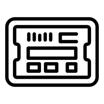 Electronic device circuit board computing technology icon Stock Illustration