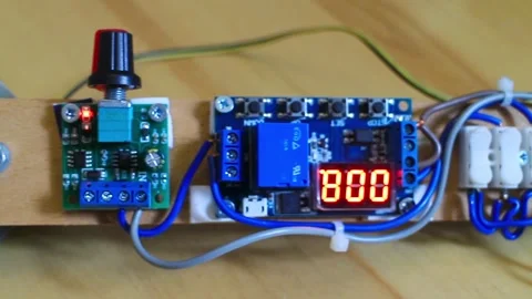 Electronic device connected and assembled at home, close-up Stock Footage 300801329