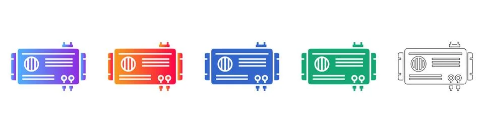Electronic Device Control Interface Icons 스톡 일러스트