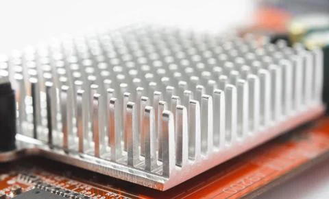 Electronic device cooling radiator Stock Photos