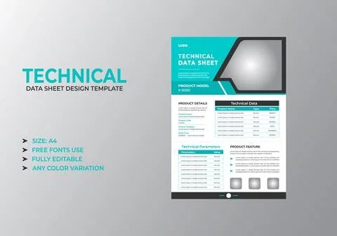 Electronic Device Datasheet Template Stock Illustration