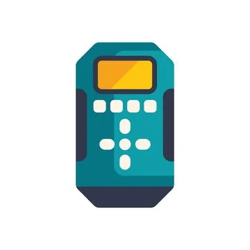 Electronic device with display screen showing control panel interface 스톡 일러스트