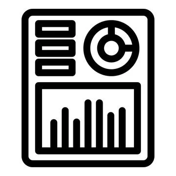 Electronic device displaying analytics with growing bars chart and pie chart Stockillustratie