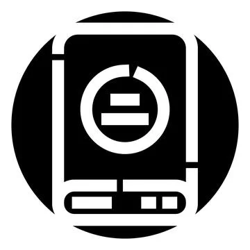 Electronic device displaying data loading or progress status 库存插图