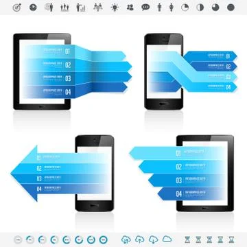 Electronic Device Infographics Stock Illustration