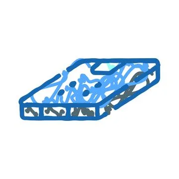 Electronic device with integrated circuit board components Stock Illustration