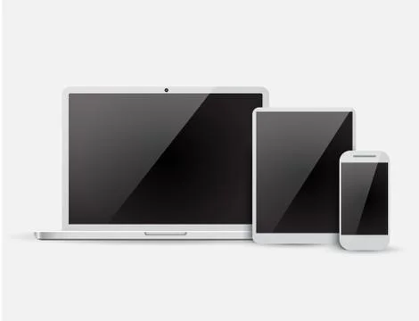 Electronic device isolated on white background. Stock Illustration