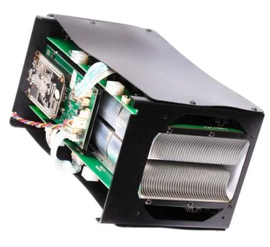 Electronic device isolated on white background Stockfoto's