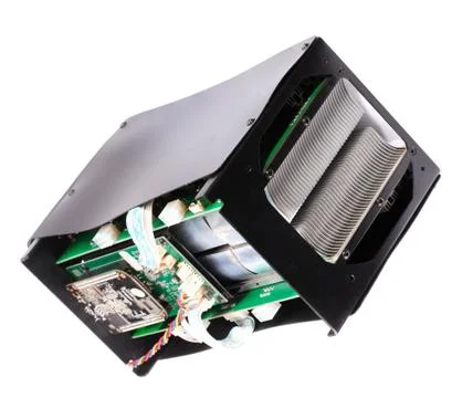 Electronic device isolated on white background Stockfoto's