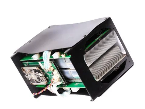 Electronic device isolated on white background Stockfoto's