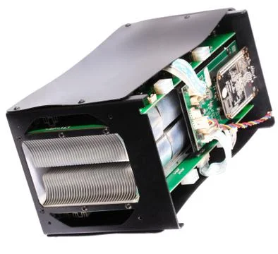 Electronic device isolated on white background Stockfoto's