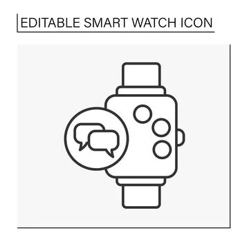 Electronic device line icon Stock Illustration