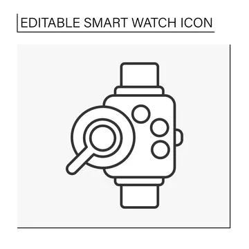 Electronic device line icon Stock Illustration