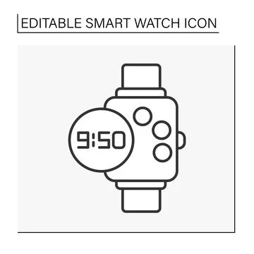 Electronic device line icon Stock Illustration
