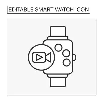 Electronic device line icon Stock Illustration