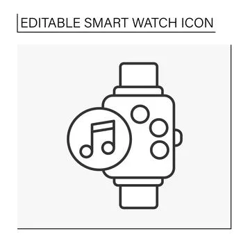 Electronic device line icon Stock Illustration