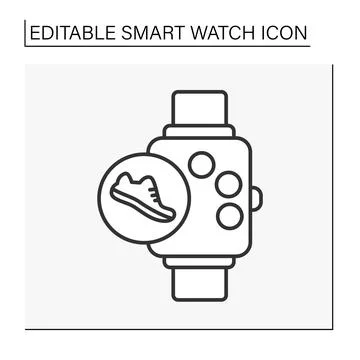 Electronic device line icon Stock Illustration