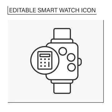 Electronic device line icon Stock Illustration