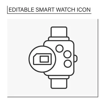 Electronic device line icon Stock Illustration
