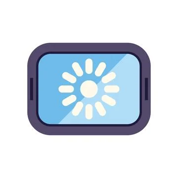 Electronic device loading data progress bar icon Stock Illustration