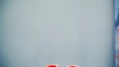 Electronic device measures a complex part Stock Footage 125073456