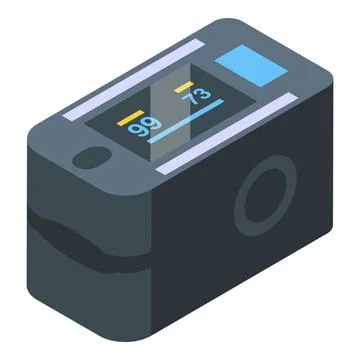 Electronic device for measuring oxygen saturation and pulse rate Stock Illustration