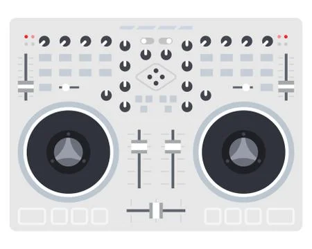 Electronic device, mixer designed to mix sound signals Musician flat icon vector Stock Illustration